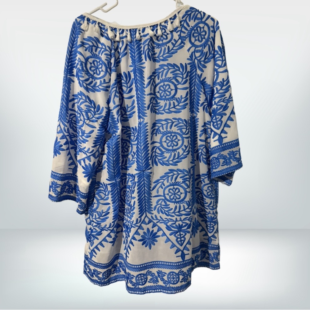 Beulah Blue and White Floral Mini Dress - Picture 5 of 7